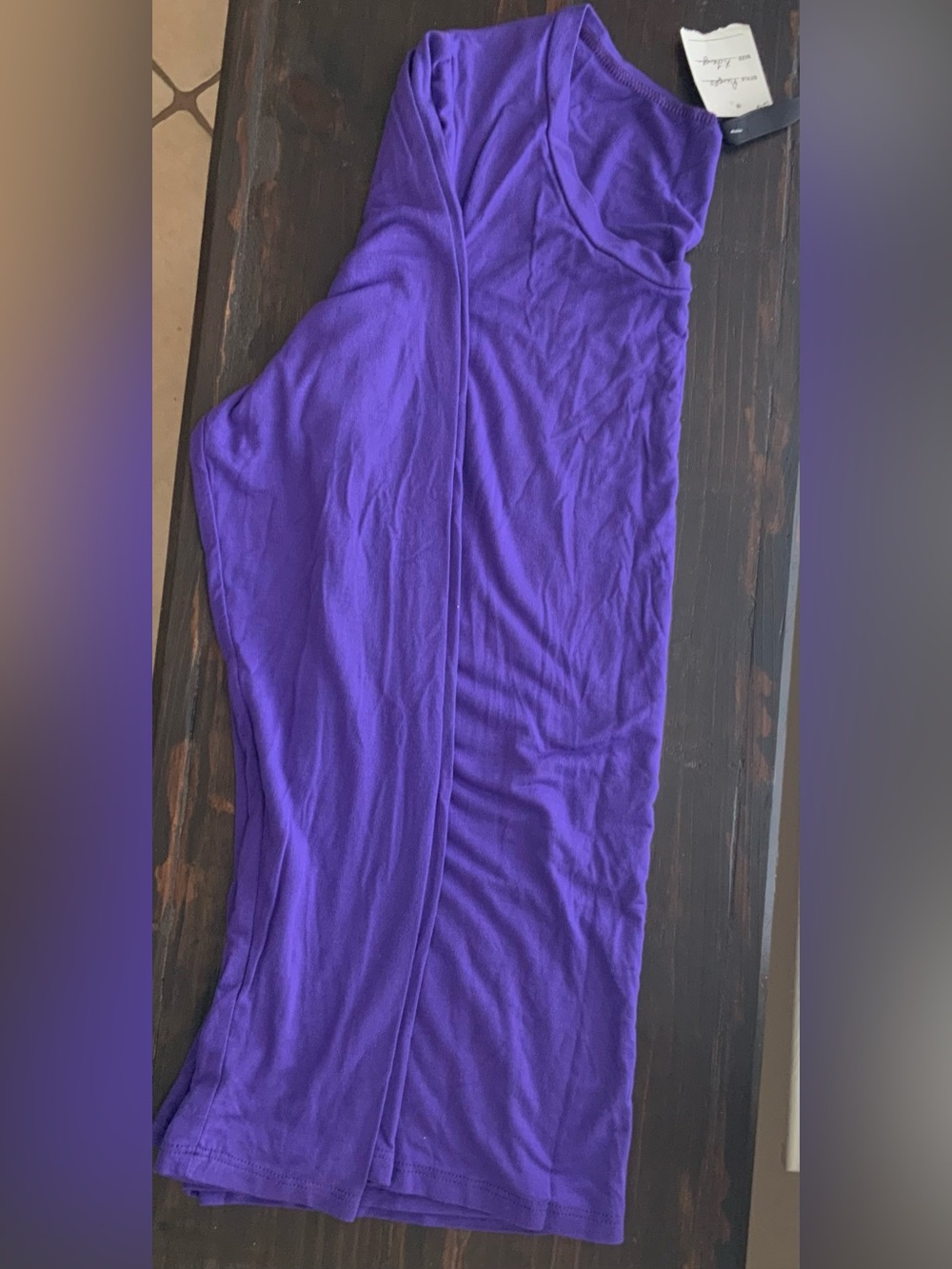 Yahada Purple Maxi Skirt - Stretch Jersey-NWT